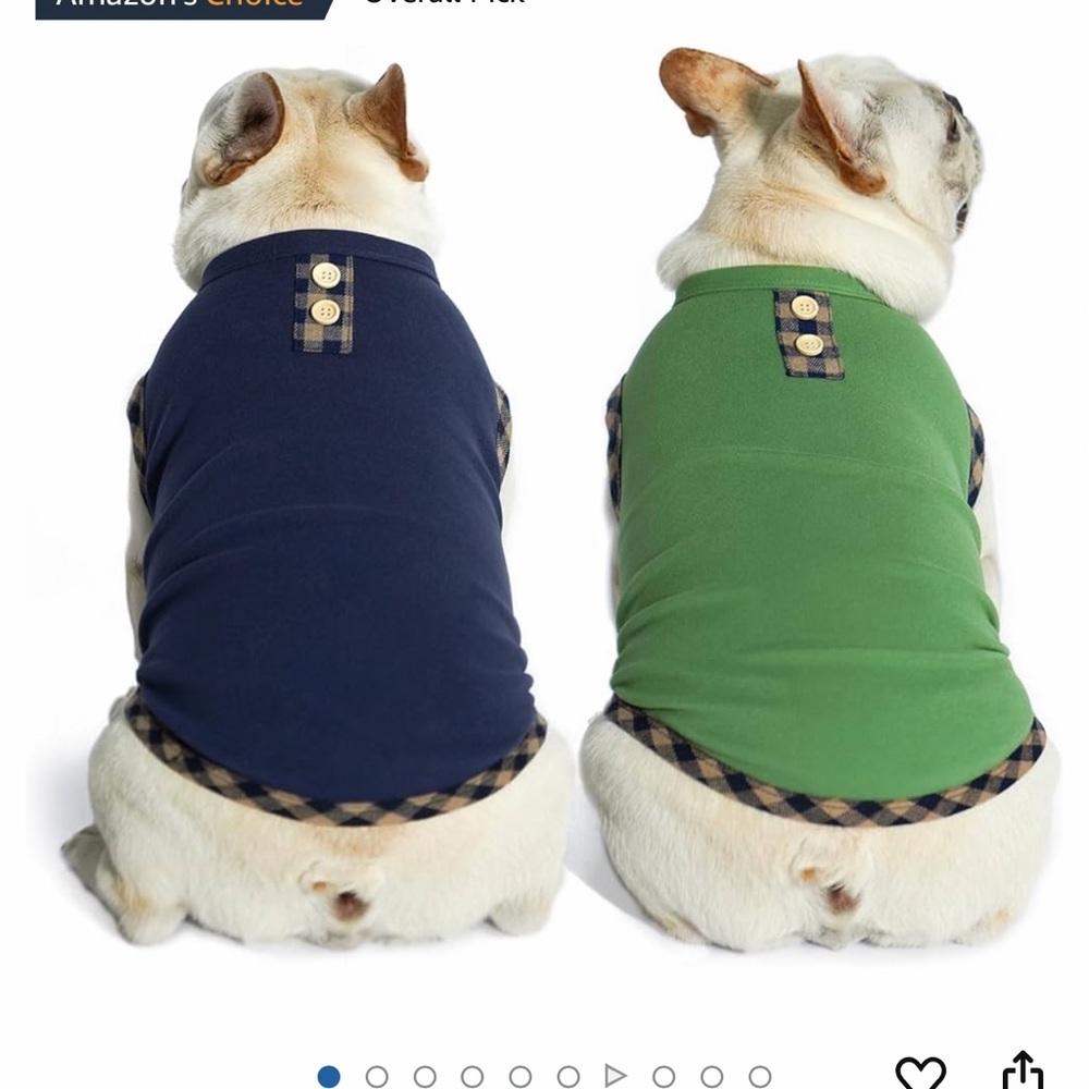 Kyeese 2 pack dog Shirts pullover Green and Blue